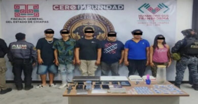 Arrestan a seis integrantes del CJNG en Tuxtla Gutiérrez; les aseguran armas, drogas y vehículos