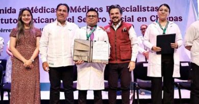Eduardo Ramírez y Zoé Robledo dan la bienvenida a 371 médicos especialistas que se incorporan al IMSS Chiapas