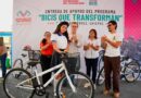 Paco Chacón entrega apoyos del programa Bicis que Transforman a estudiantes de Real del Bosque