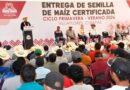 Secretario del Campo atestigua entrega de semilla de maíz realizada por el Ayuntamiento de Villaflores