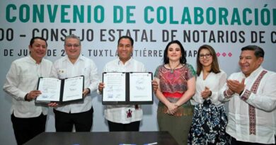Eduardo Ramírez fortalece la certeza jurídica en Chiapas con convenio entre el Gobierno del Estado y notariado