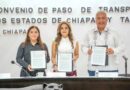 Dulce Rodríguez Ovando atestigua firma de convenio entre Chiapas y Tabasco para fortalecer el transporte