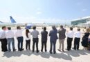 Eduardo Ramírez inaugura la ruta aérea internacional Tuxtla Gutiérrez-Houston de United Airlines